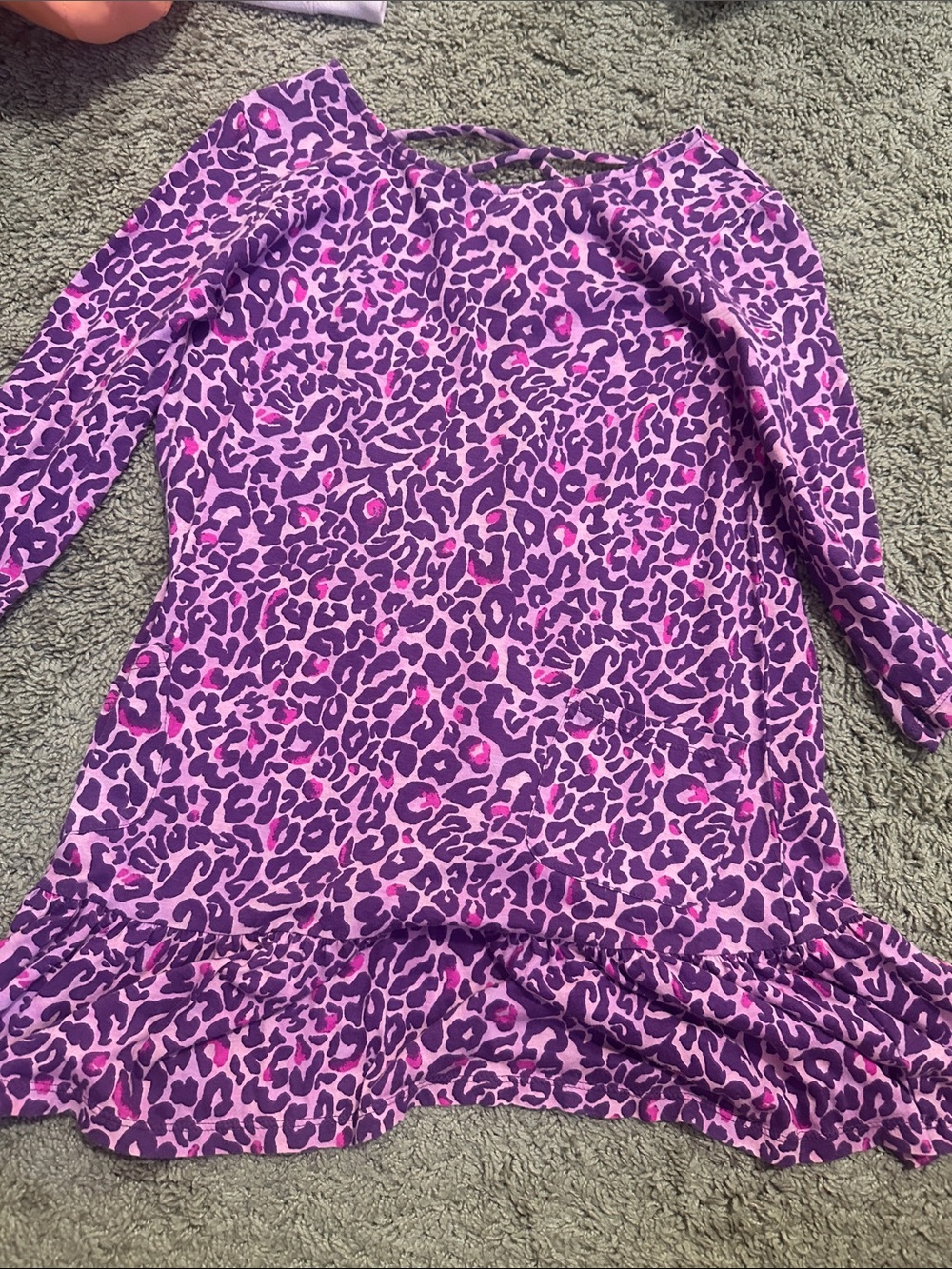 Lilly Pulitzer Purple and Pink Leopard Print Kids Dress